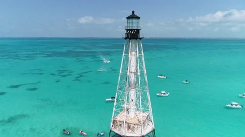Ocean Lighthouse Drone Stockbeeldmateriaal 231248883