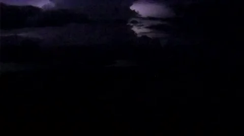 Ocean Lightning Storm Stock Footage 39962107