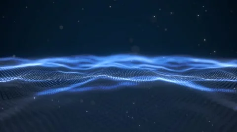 Ocean of lights, blue Stock Footage 45599489