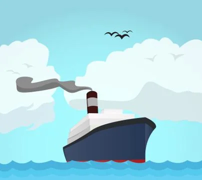 Ocean liner Stock Illustration