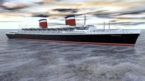 Ocean liner Stock Illustration