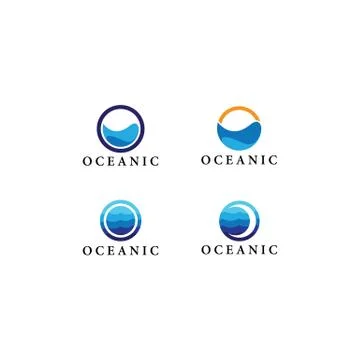 Ocean logo vector Stock Illustration