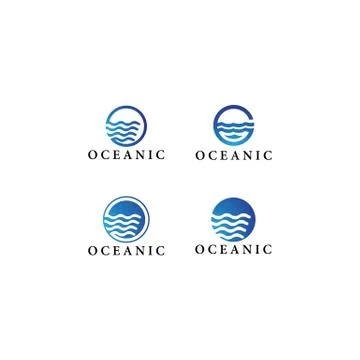 Ocean logo vector Stock Illustration