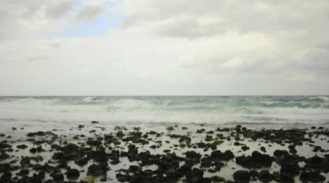 Ocean low tide HD 1 Stock Footage 7901422