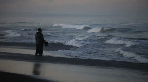 Ocean, man Video stock 879988