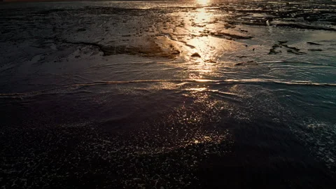 Ocean meeting beach Stock Footage 308593848