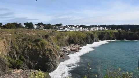The ocean in Mendocino Video stock 138161011