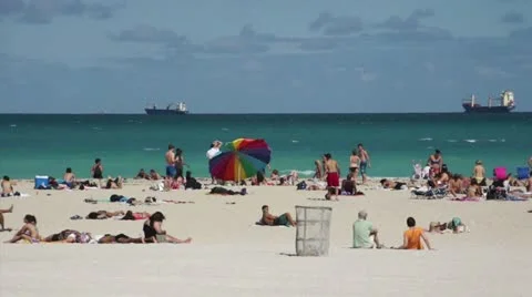 Ocean in Miami Beach Stock Footage 10871338