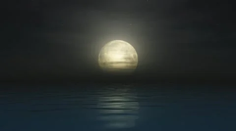 Ocean moon Vídeo Stock 7103838
