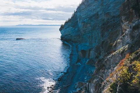 Ocean Mountainside with shrubs 写真素材