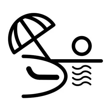 Ocean or sea beach, vector. Black and white vector illustration of sea shore イラスト素材