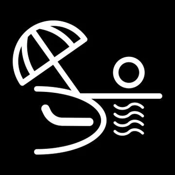 Ocean or sea beach, vector. Black and white vector illustration of sea shore イラスト素材