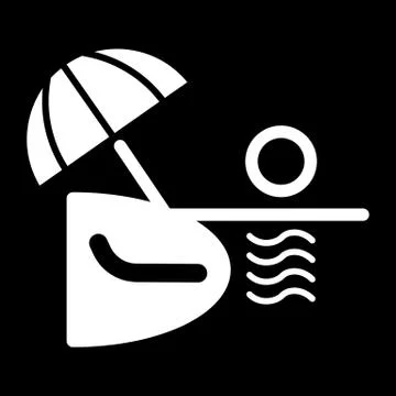 Ocean or sea beach, vector. Black and white vector illustration of sea shore イラスト素材