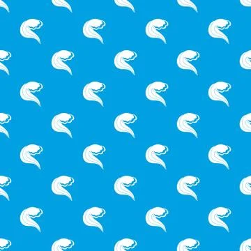 Ocean or sea wave pattern seamless blue イラスト素材