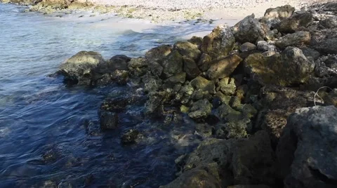 Ocean Over Rocks Stock Footage 43405217