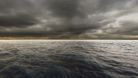 Ocean Overcast 01. Backgroud Loop Stock Footage 162914417