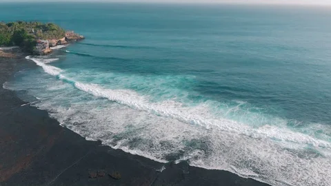 Ocean pan with light leak Stock Footage 90125395
