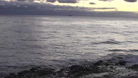 Ocean panoramic shot Stock Footage 193993295