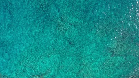 Ocean patterns overhead drone footage 4k Stock Footage 107397572