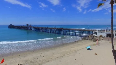 Ocean Pier Beach Stock Footage 85946779