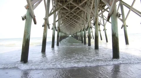 Ocean pier Stock Footage 41064566