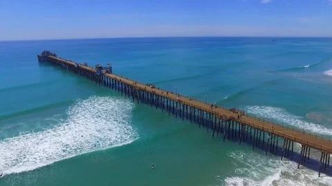 Ocean Pier Stock Footage 85946780