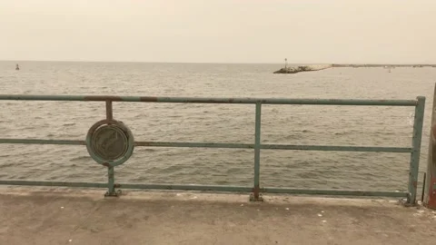 Ocean Pier Stock Footage 140759596