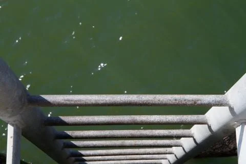 Ocean pier ladder Stock Photos