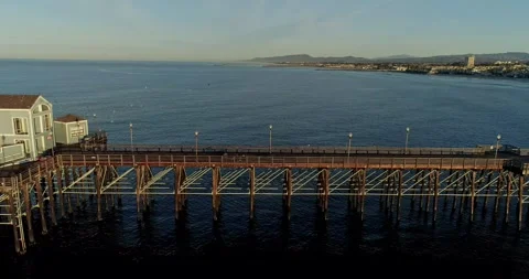Ocean Pier Side View Stock Footage 247333714