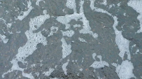 Ocean Plastic Washed Away by a Wave, Bali Stock Footage 147290004