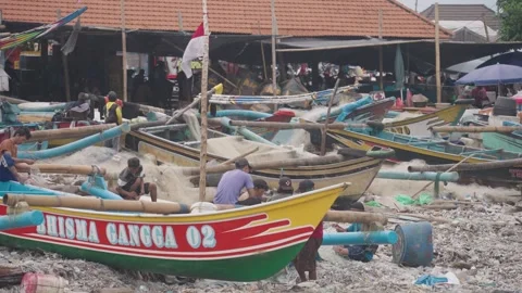 Ocean Plastic Waste Pollution, Dirty Polluted Trash Beach Bali Indonesia Stock Footage 299796968