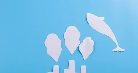 Ocean pollution concept. Stock Footage 120536676