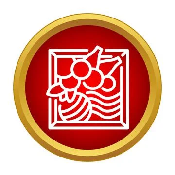 Ocean pollution icon with plastic waste floating in water Stock Illustration