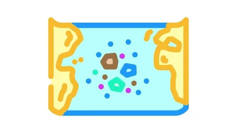 Ocean pollution microplastic animation Stock Footage 327255733