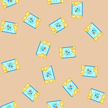 Ocean pollution microplastic vector seamless pattern Illustrazione stock