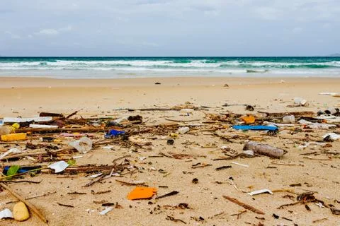 Ocean pollution, plastic problem, oceans Stock Photos