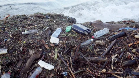 Ocean pollution by plastic waste. Stock Footage 251577105