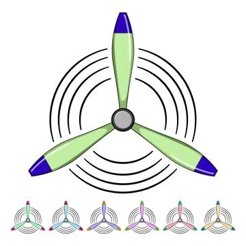 Ocean propeller cartoon vector graphic Stock Illustration