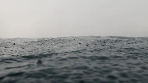 Ocean rain slow motion Stock Footage 135446235