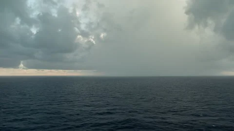 Ocean rainstorm from a boat Stock Footage 154911213