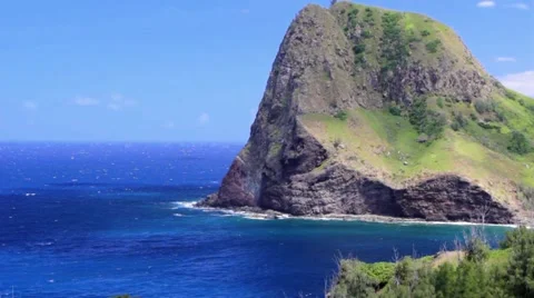 Ocean Ridge and Cliff Stock Footage 3980525