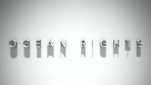 Ocean rights 3D title animation with shadows on a white background Stock Footage 297817991