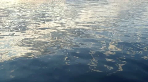 Ocean Ripples and cloud reflection Stock Footage 68143294