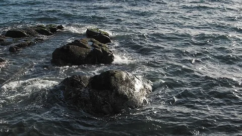 Ocean ripples at the shore Stock Footage 126302208
