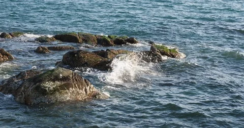 Ocean ripples at the shore Stock Footage 126302513