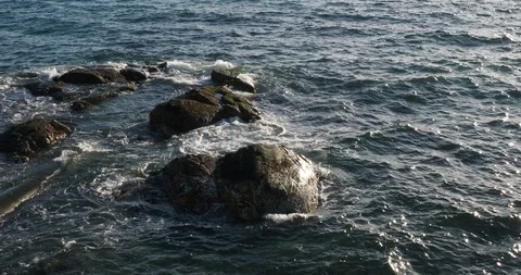 Ocean ripples at the shore Stock Footage 126302984