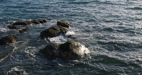 Ocean ripples at the shore Stock Footage 126303010