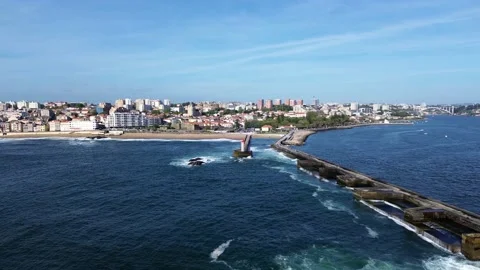 Ocean River City Stock Footage 239519584