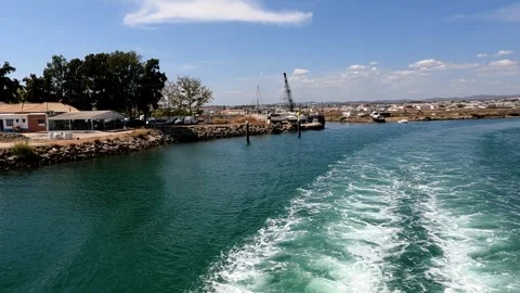 Ocean River Flowing Through Sandy Beach Stock Footage 287561977