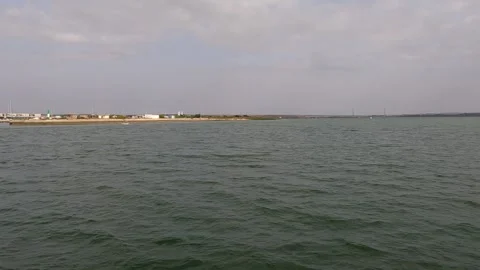 Ocean River Under a Cloudy Sky Stock Footage 287561991